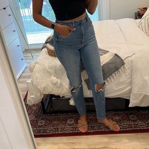 ASOS 28x36 Ripped High Waisted Jeans